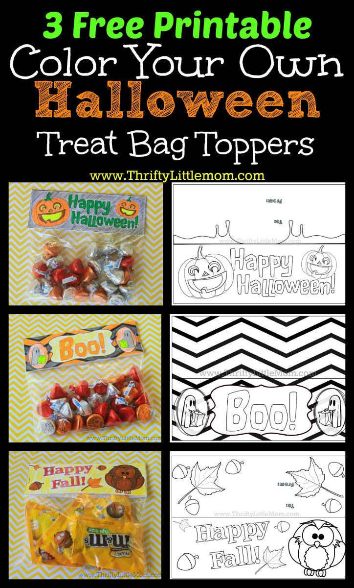 3 Free Printable Halloween Treat Bag Toppers pertaining to Bag Toppers Free Printable