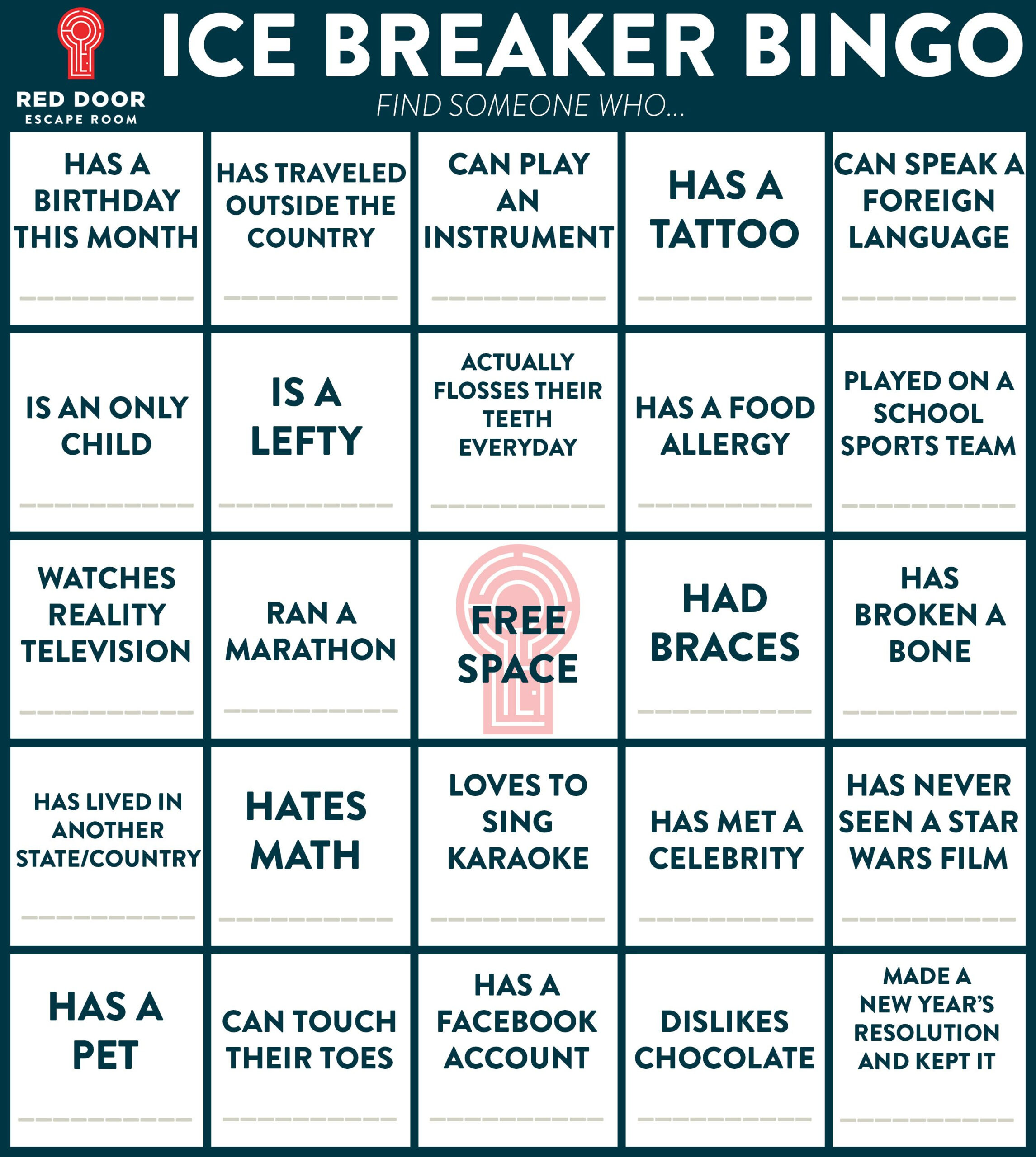 3 Great Ice Breaker Activities For Team Building At Work - Red intended for Ice Breaker Bingo Cards