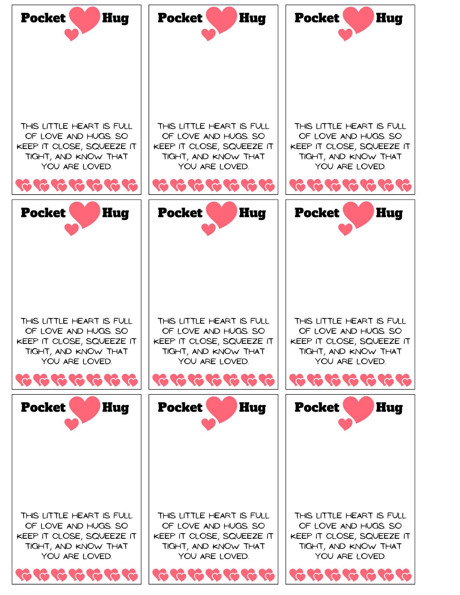 3 Pocket Hug Poems Printable Pdf File Instant Download for Pocket Hug Poem Printable Free