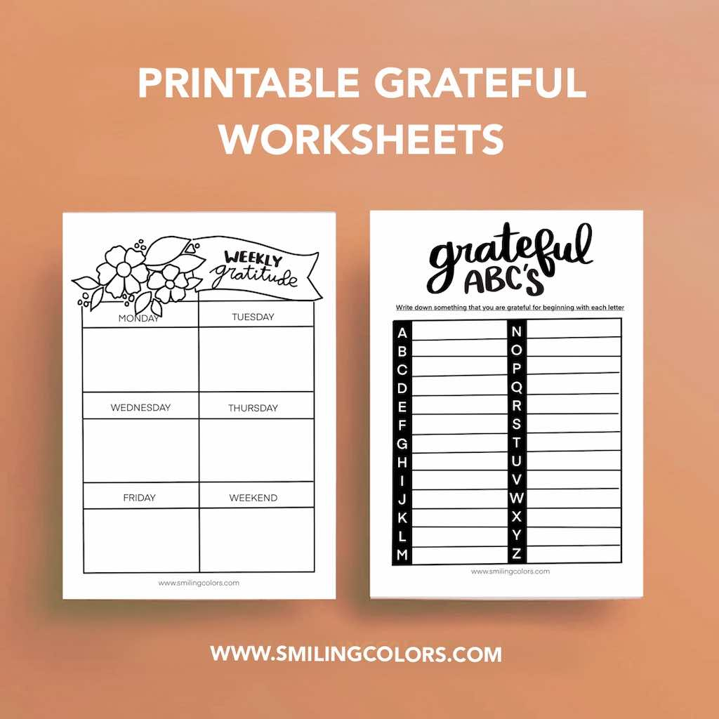 3 Printable Grateful Worksheets That Are Simple To Use with Free Printable Gratitude Worksheets