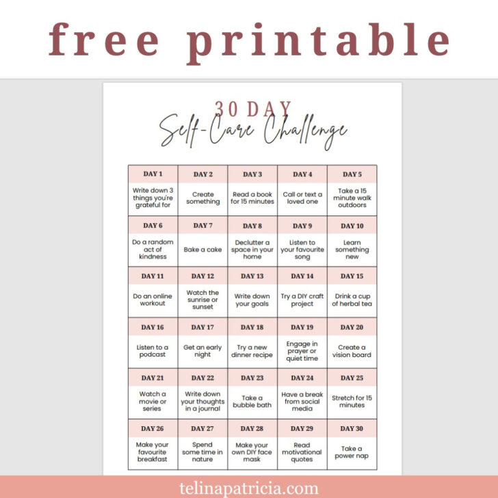 Free Self Care Printables
