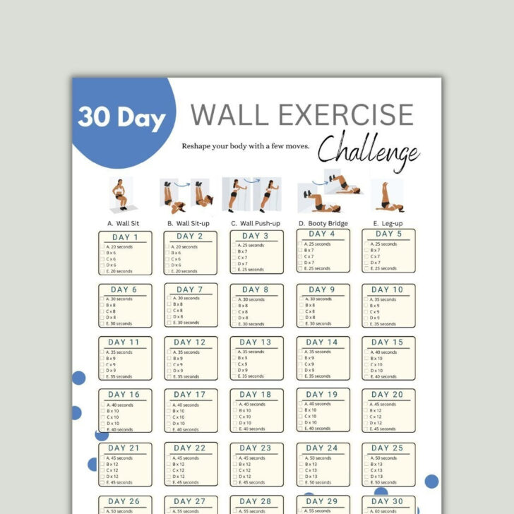 Wall Pilates Chart Free Printable