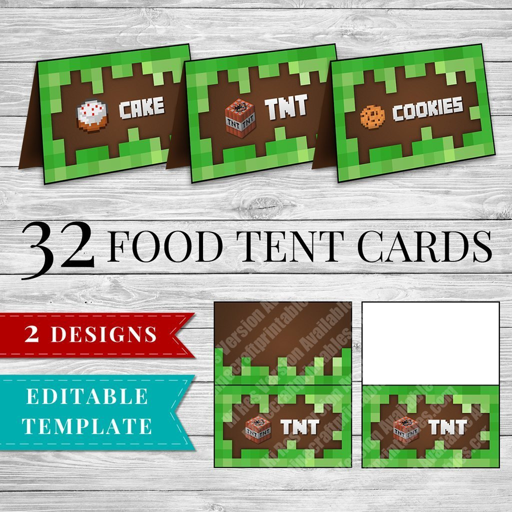32 Minecraft Printable Food Labels throughout Minecraft Free Printables Food Labels