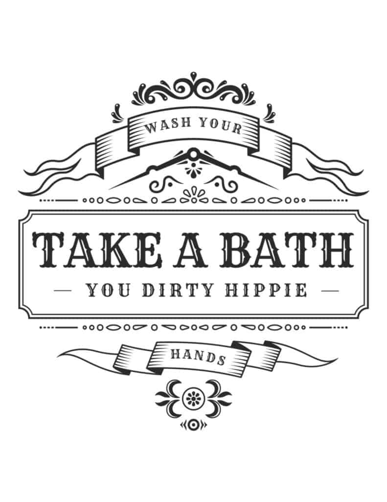 32 Vintage Bathroom Wall Art Free Printable Signs — Capturing in Free Printable Printable Bathroom Wall Art