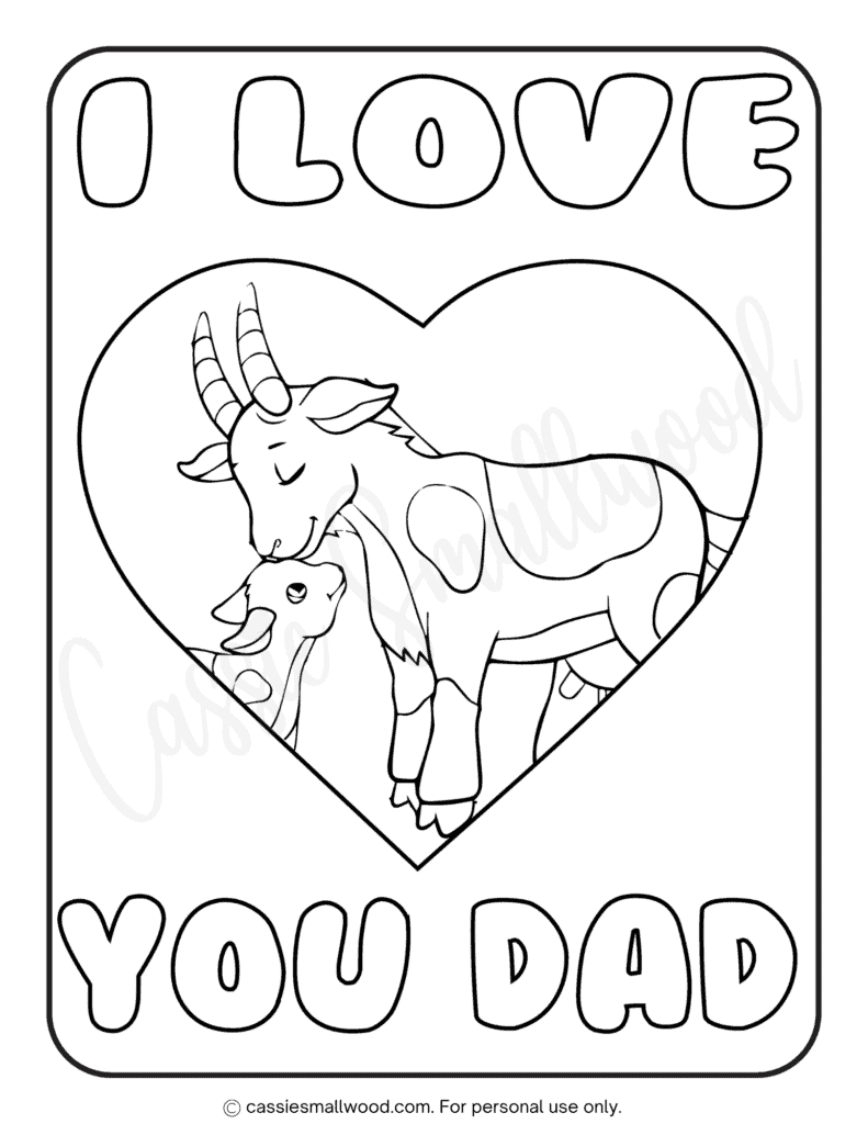 36 Cute Father&amp;#039;S Day Coloring Pages (Free Printable) - Cassie inside I Love You Dad Printables