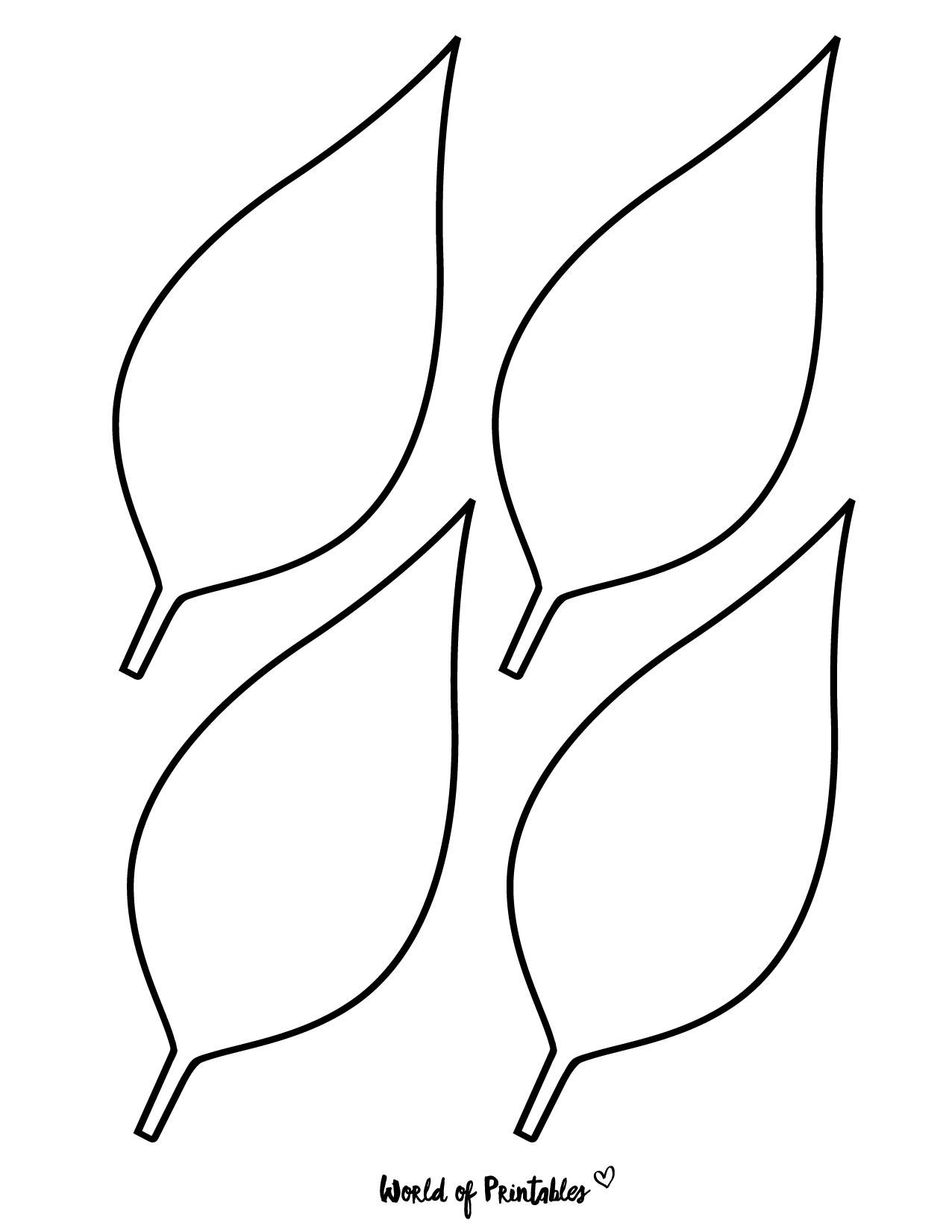 37 Printable Leaf Templates, Outlines &amp;amp; Shapes (Free) - World Of with Flower Leaf Template Printable