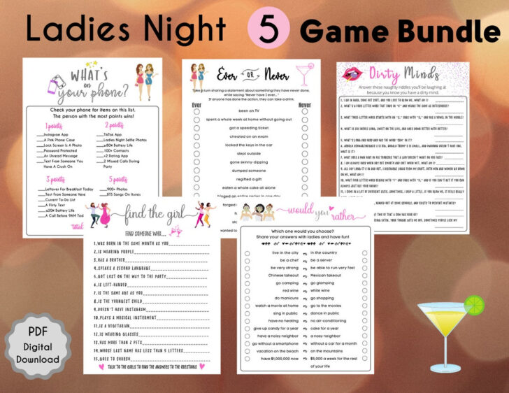 Ladies Night Games Printable