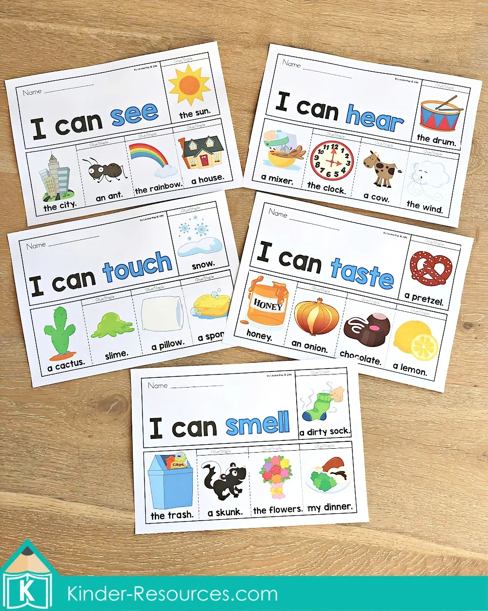 5 Senses Flip Books &amp;amp; Flap Book in 5 Senses Flip Book Printable Free