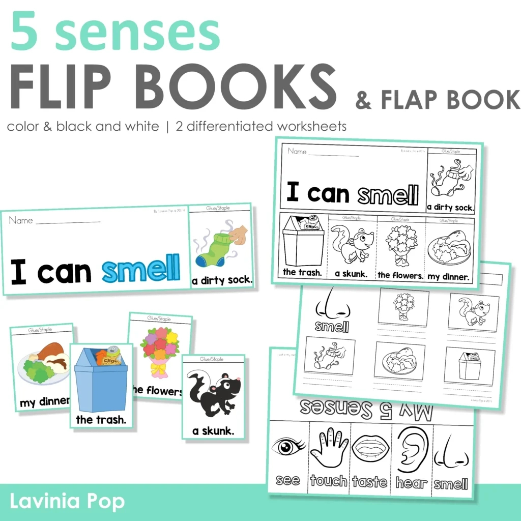 5 Senses Flip Books &amp;amp; Worksheets - In My World throughout 5 Senses Flip Book Printable Free