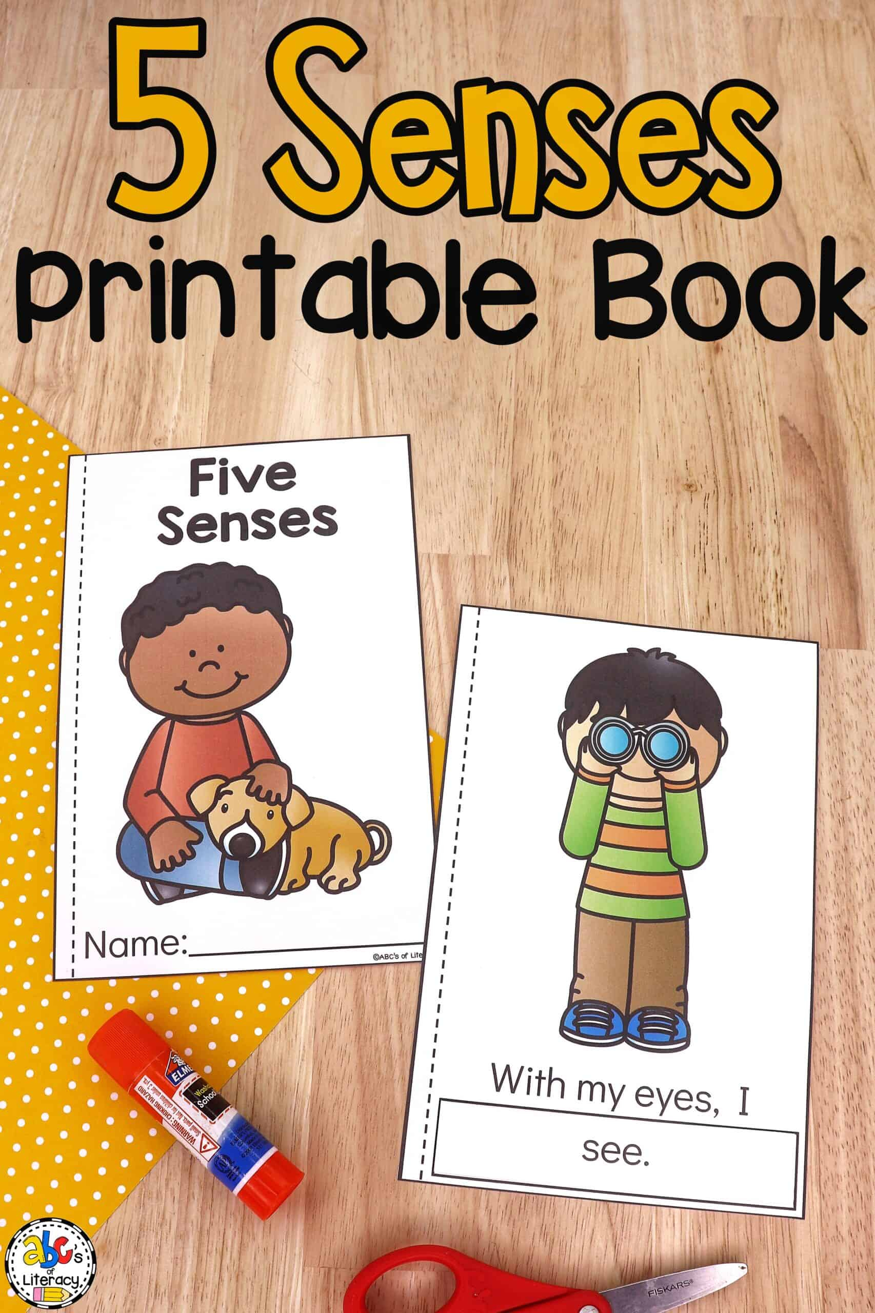5 Senses Printable Book For Beginning Readers regarding 5 Senses Flip Book Printable Free