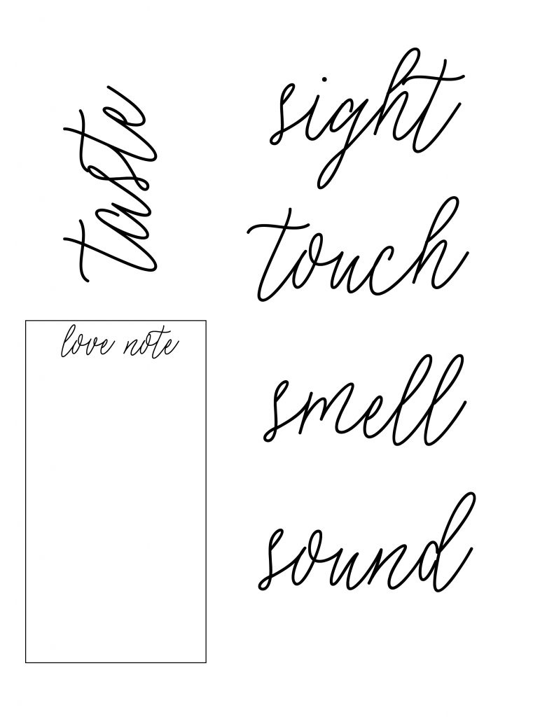 5 Senses Valentine Gift + Free Printable Tags – Canary Jane throughout Pdf Free Printable 5 Senses Printable Tags