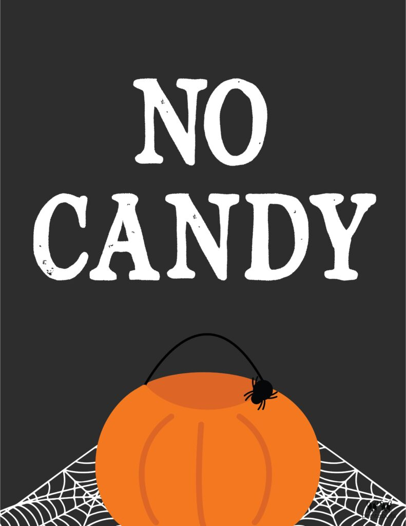 51 Halloween Signs - Free Printables | Printabulls pertaining to No Candy Halloween Sign Printable