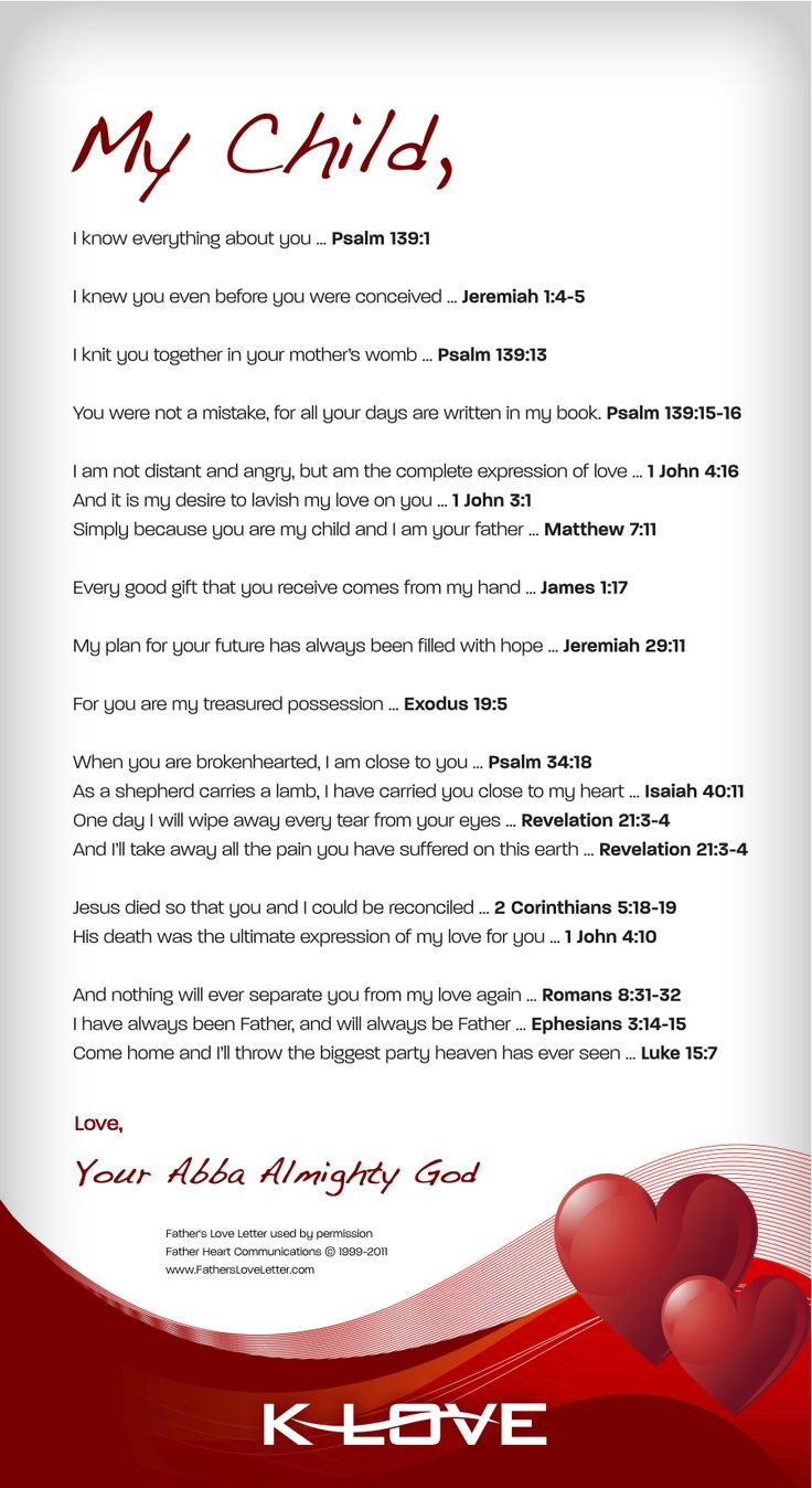 5690Bde9Df7639944B90E5B98Cc923 intended for Printable Love Letter From God