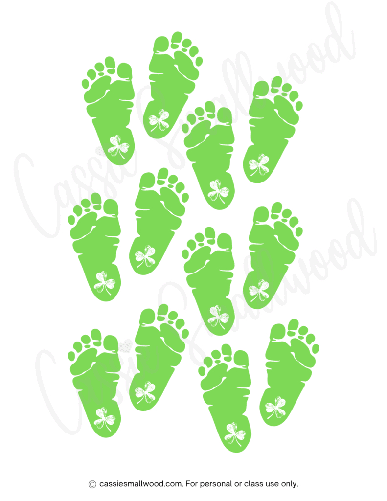 6 Fun Leprechaun Footprints Printables (Free!) - Cassie Smallwood with Free Printable Leprechaun Footprints