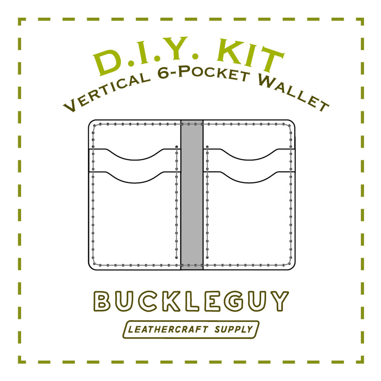 6-Pocket Vertical Wallet Leather Pattern, Pdf Template - Buckleguy pertaining to Free Printable Leather Templates