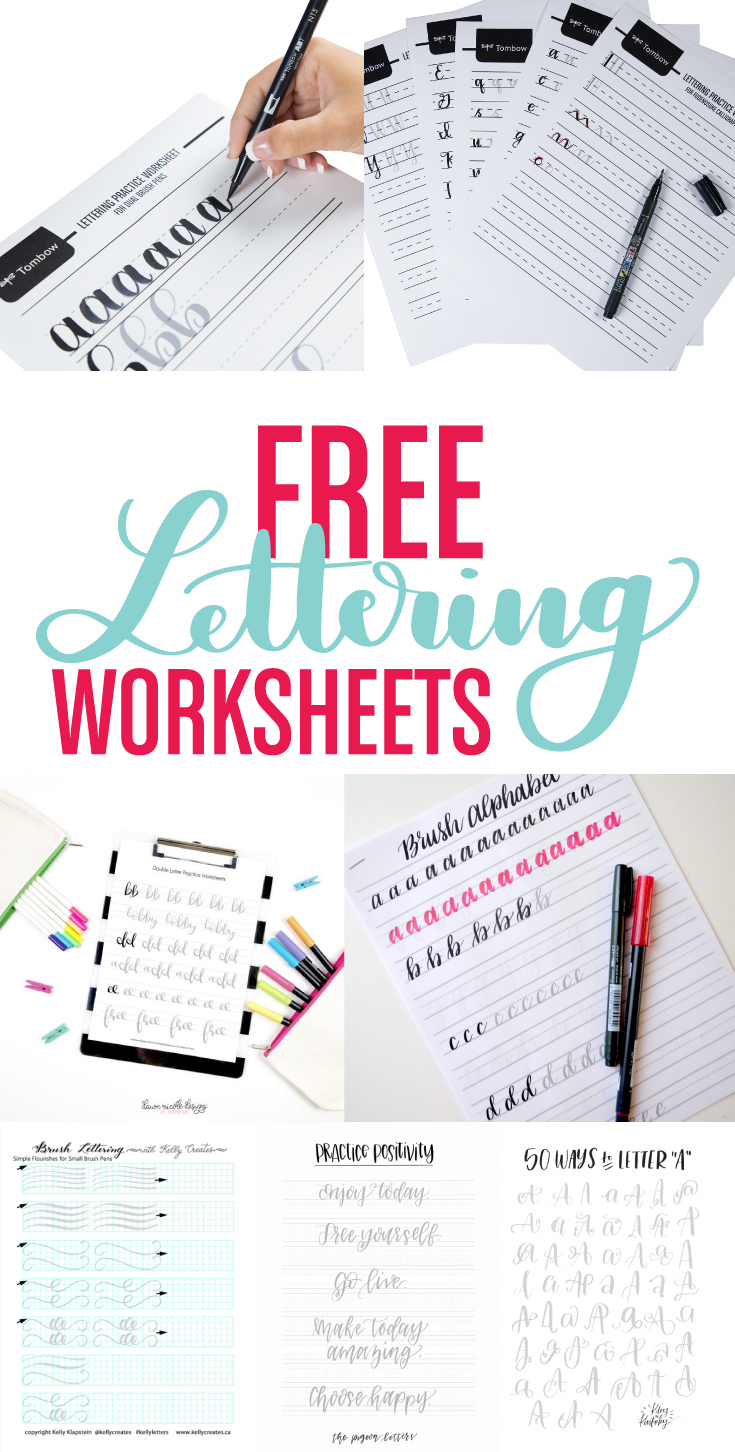 6 Resources For Free Lettering Worksheets - Tombow Usa Blog inside Hand Lettering Free Printable