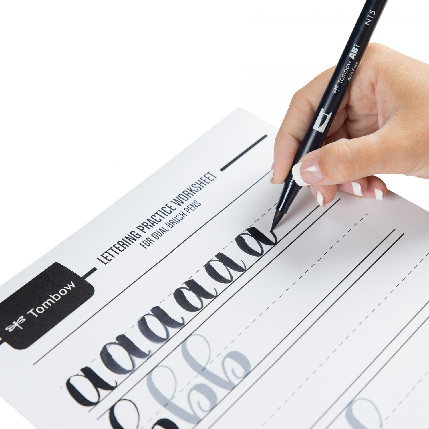 6 Resources For Free Lettering Worksheets - Tombow Usa Blog intended for Free Printable Hand Lettering Practice Sheets