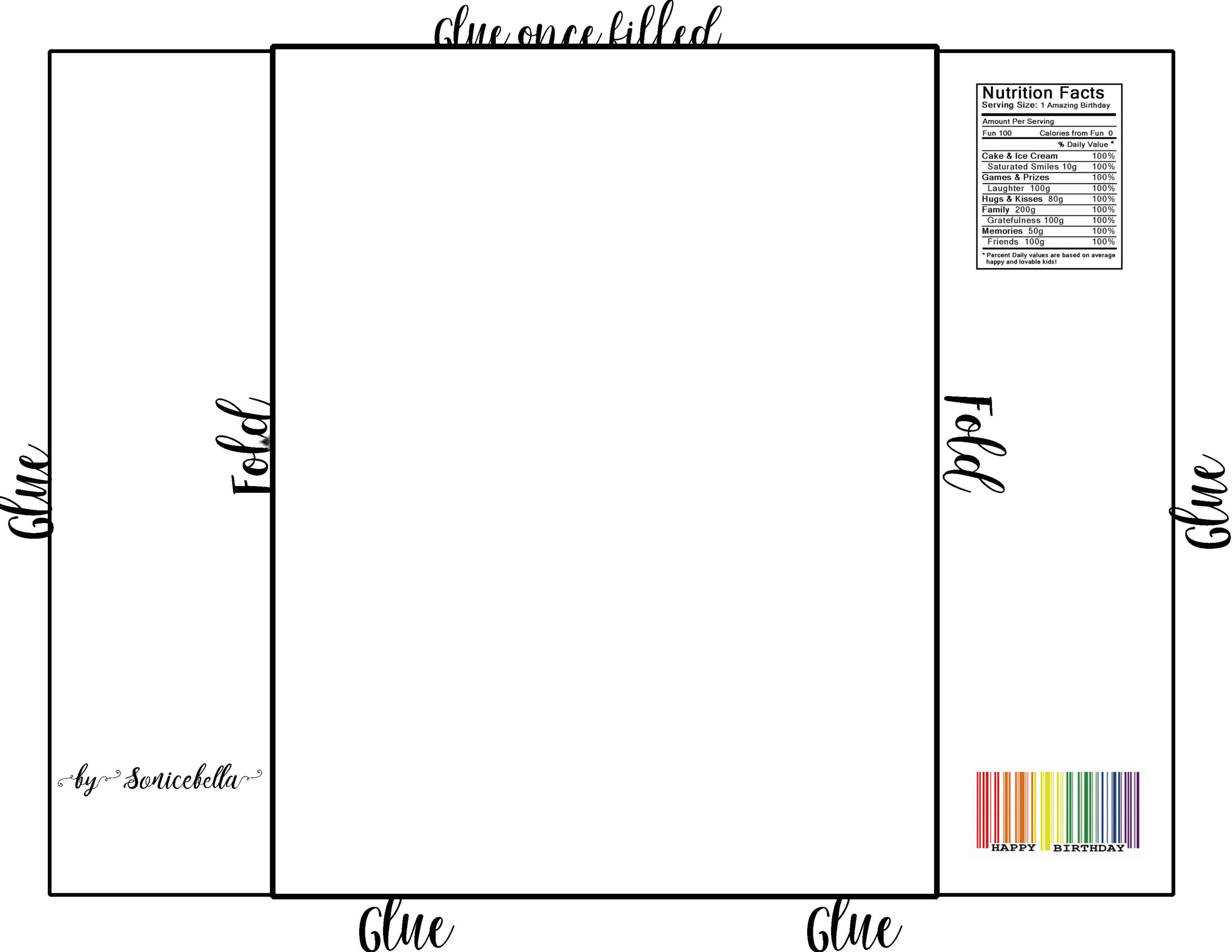 7 Chip Bag Templates Ideas | Chip Bag, Candy Bar Wrapper Template for Free Template Printable Chip Bag Template