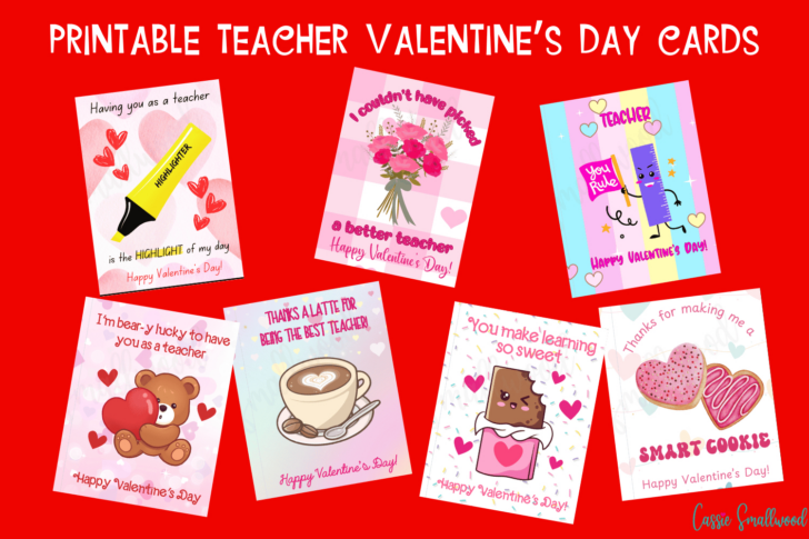 Printable Teacher Valentine Cards Free