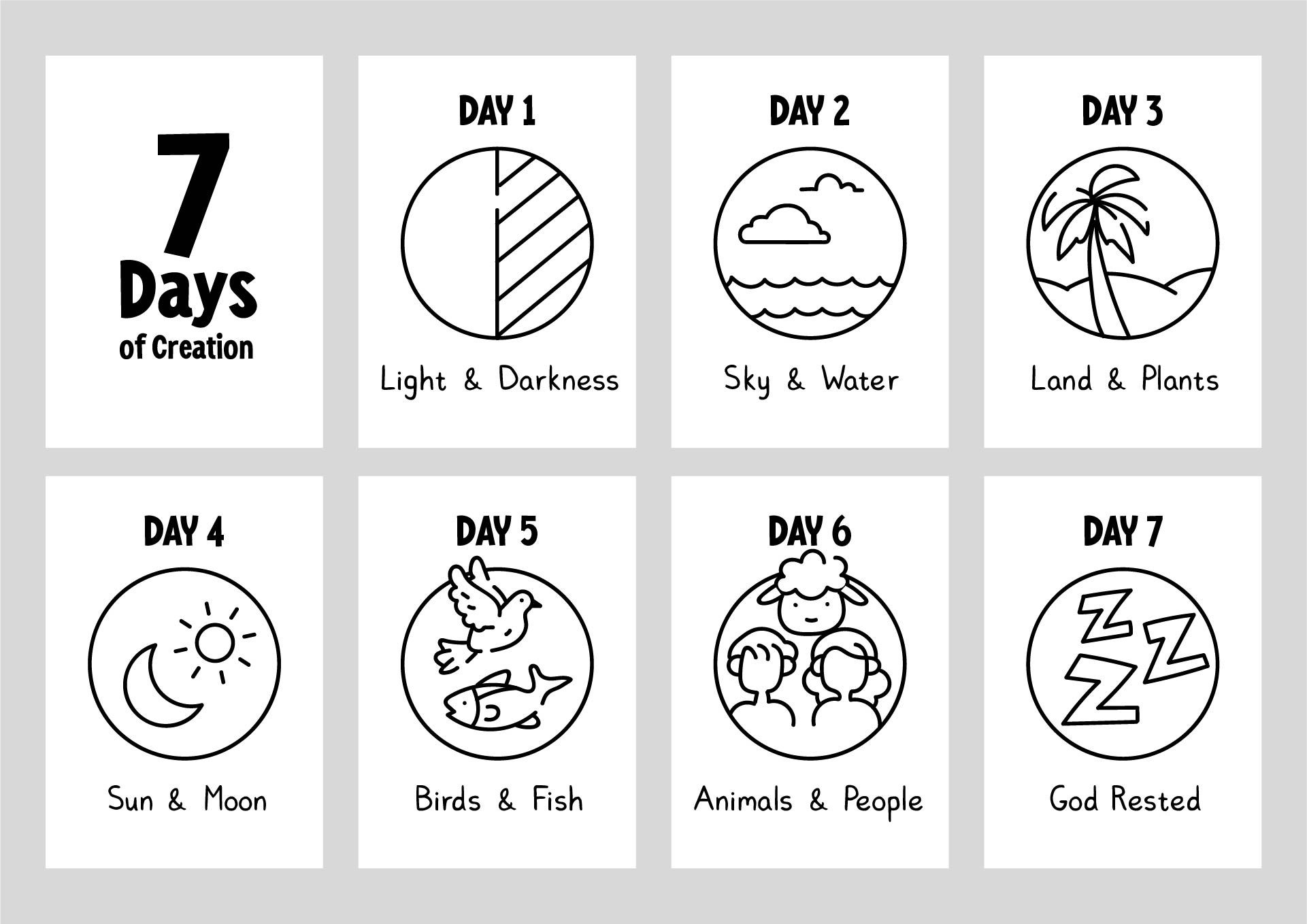 7 Days Of Creation - 10 Free Pdf Printables | Printablee inside 7 Day Days Of Creation Printables