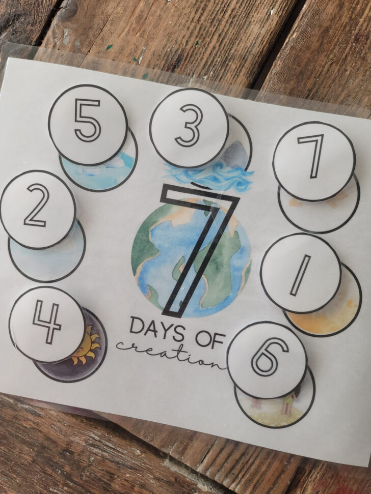 7 Day Days of Creation Printables