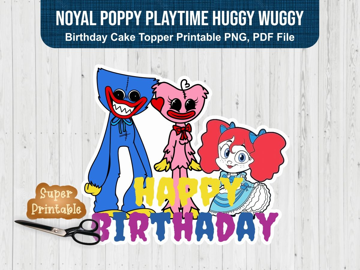 7 Huggy Wuggy Ideas | Play Time, Poppies, Topper regarding Huggy Wuggy Cake Topper Printable