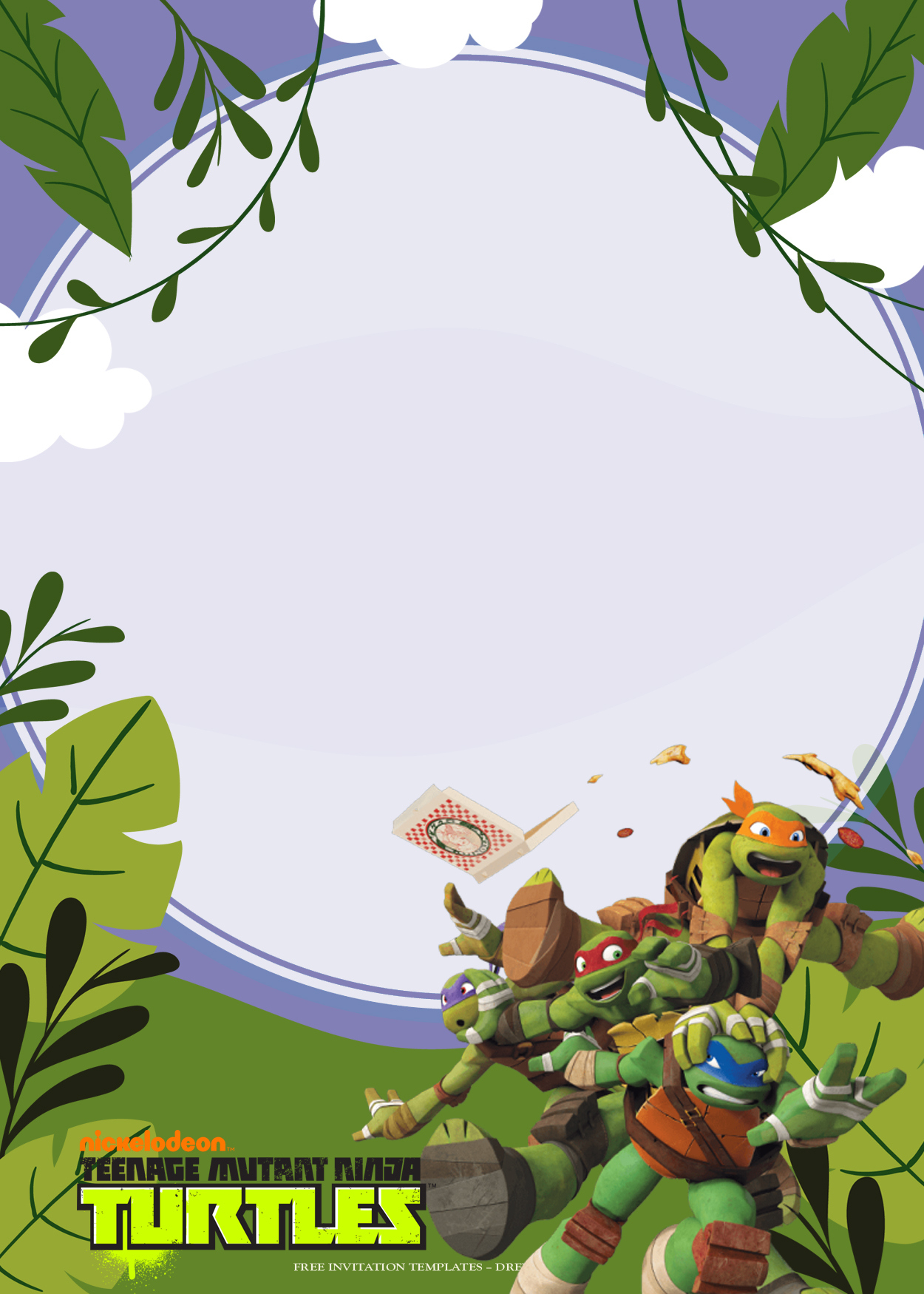 7+ Teenage Mutant Ninja Turtles Birthday Invitation Templates intended for Free Printable Ninja Turtle Birthday Invitations
