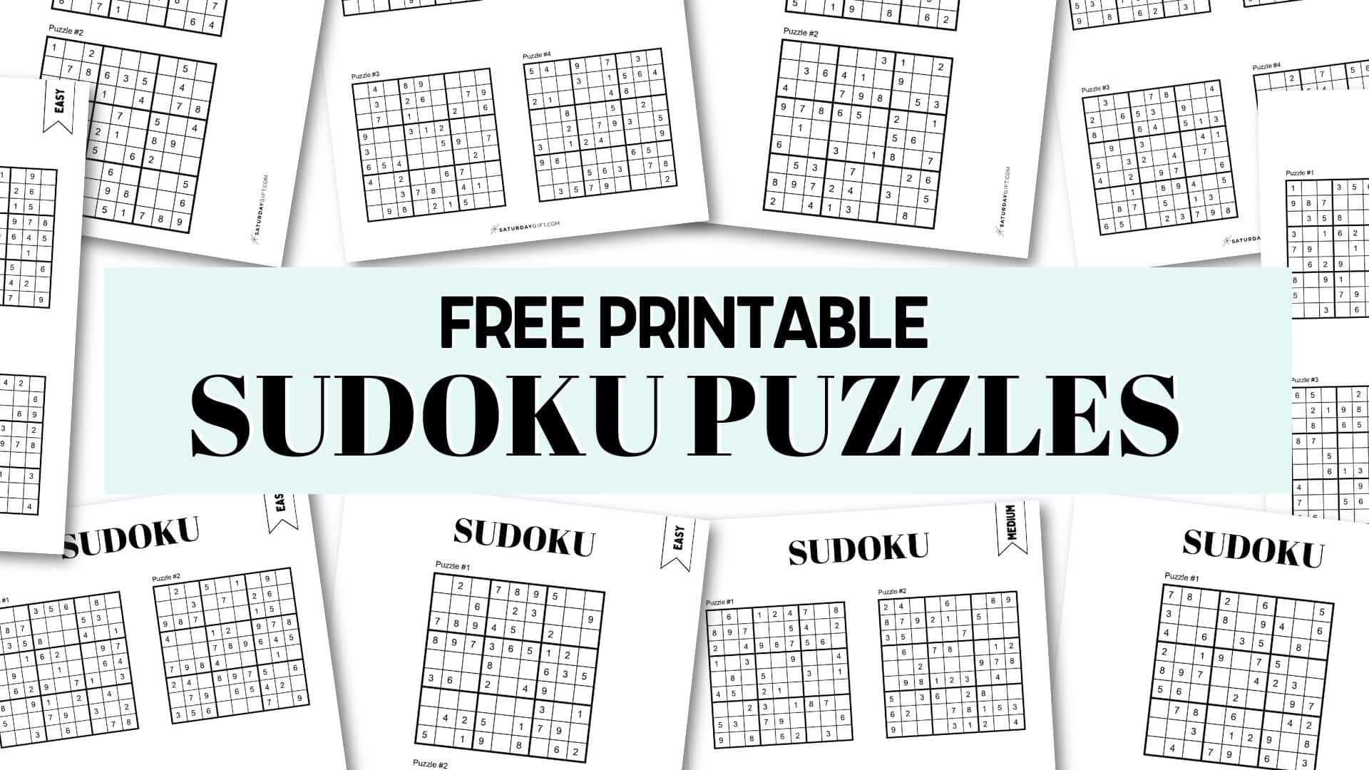 72 Free Printable Sudoku Puzzles | Saturdaygift inside Free Printable Sudoku Puzzles