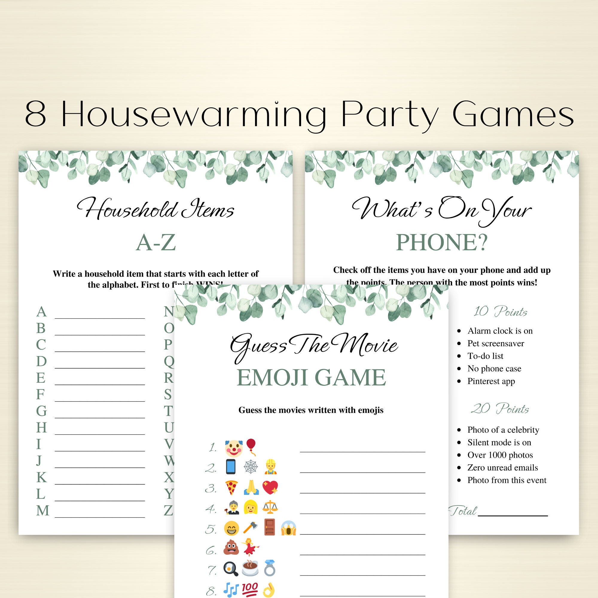 8 Printable Housewarming Party Games | New Home Party Games intended for Housewarming Games Printable Free