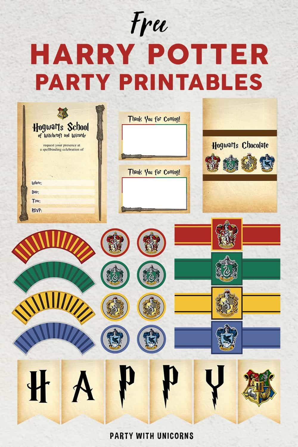 9 Harry Potter Party Ideas | Harry Potter Party, Harry Potter inside Harry Potter Party Free Printables