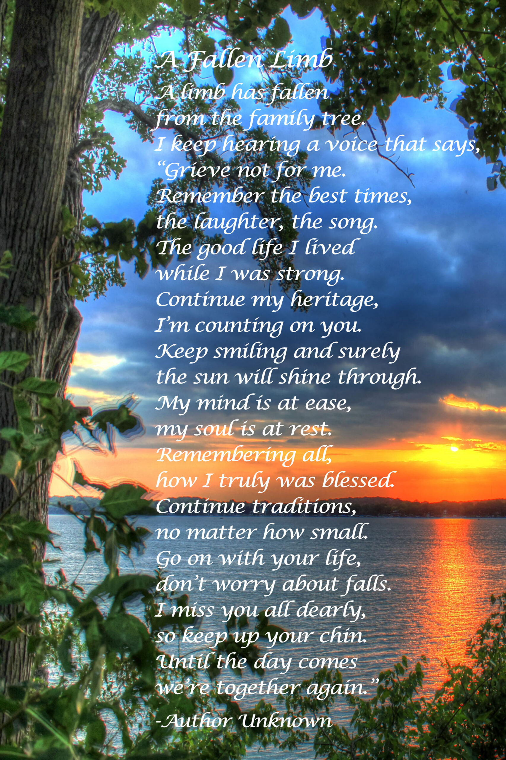 A Fallen Limb&amp;quot; Free Printable Poem {Memorial Poem} - Bits Of throughout A Fallen Limb Poem Printable