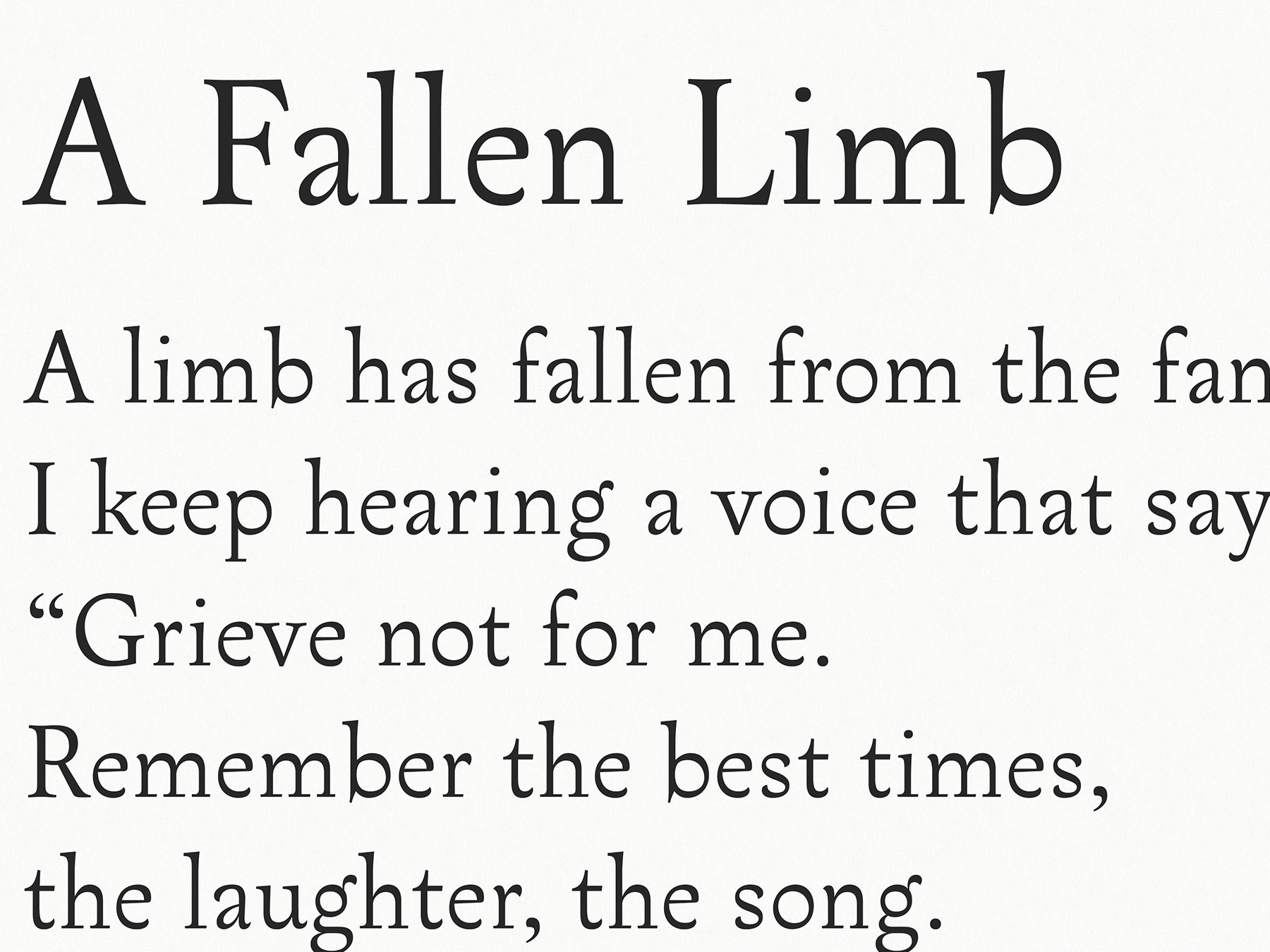 A Fallen Limb Poem Printable, Christian Print, Digital Download pertaining to A Fallen Limb Poem Printable