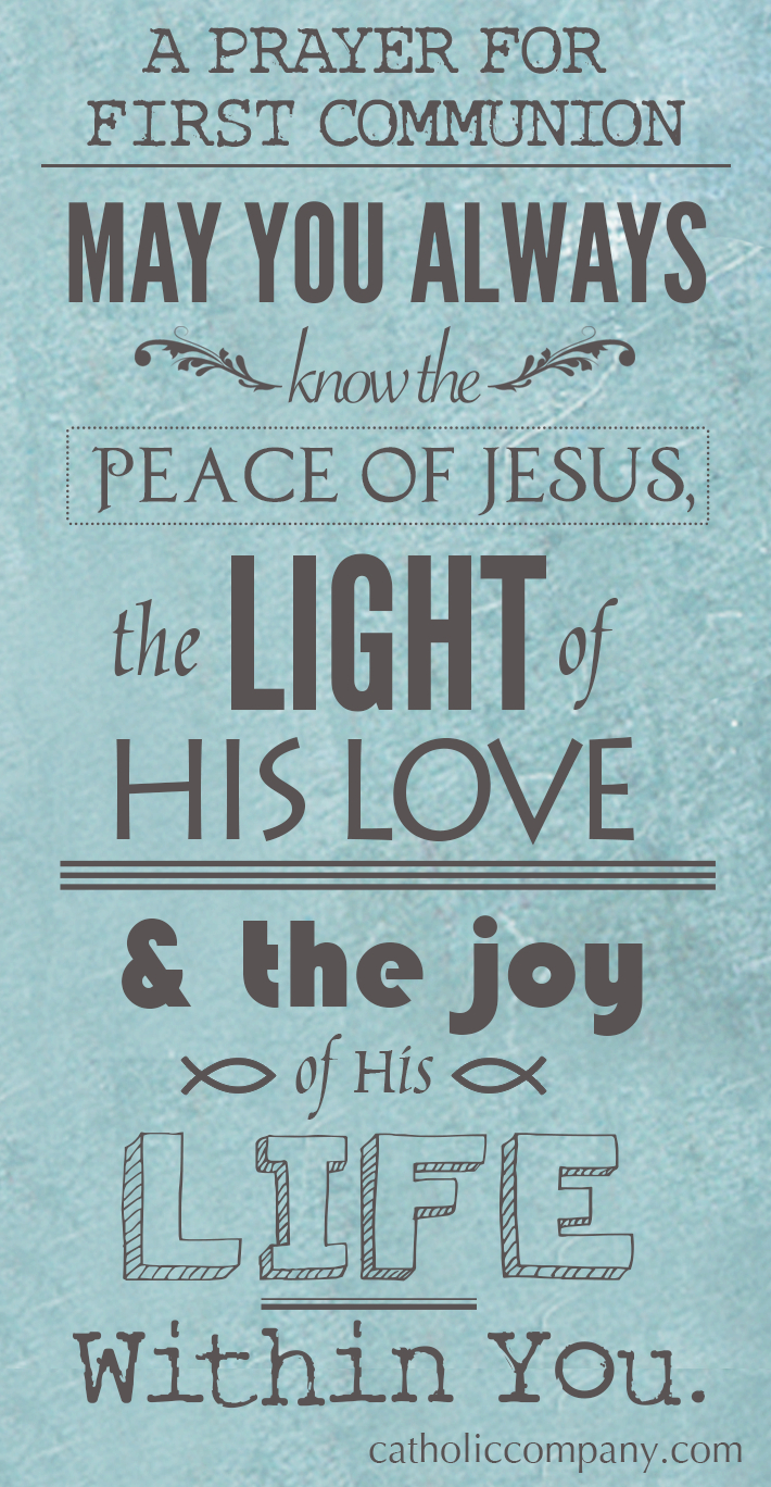 A Prayer For First Holy Communion: Free Printable - The Catholic pertaining to Printable First Communion Prayers