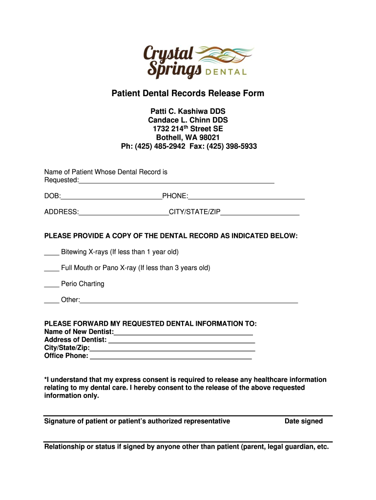 Ada Dental Records Release Form: Fill Out &amp;amp; Sign Online | Dochub for Printable Dental Records Release Form
