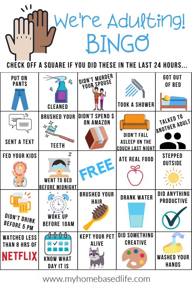 Adulting Bingo | with regard to Fun Bingo Card Ideas