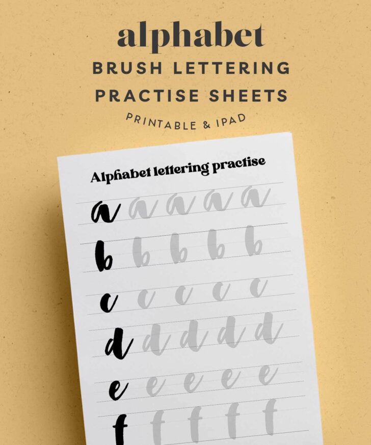 Free Printable Hand Lettering Practice Sheets