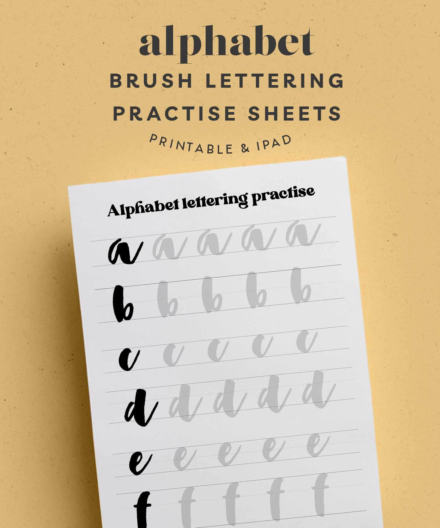 Alphabet Hand Lettering Practice Sheets {Free Printable regarding Free Printable Hand Lettering Practice Sheets