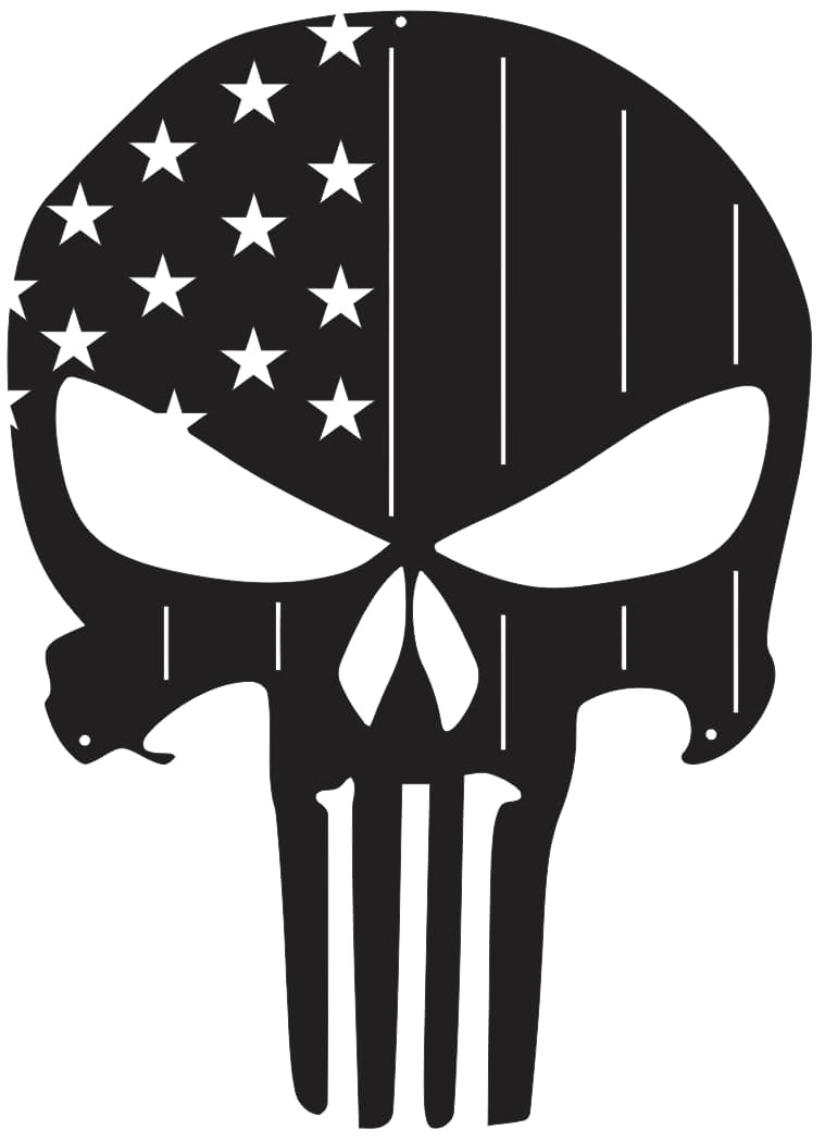 American Flag Punisher Skulls For Silhouette Free Cdr Vectors Art within Free Printable Punisher Skull Stencil