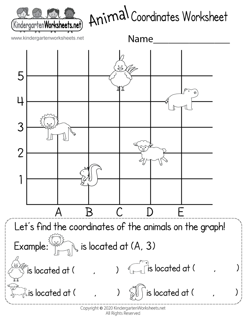 Animal Coordinates Worksheet - Free Printable, Digital, &amp;amp; Pdf within Printable Farm Animals Bar Graph Worksheet