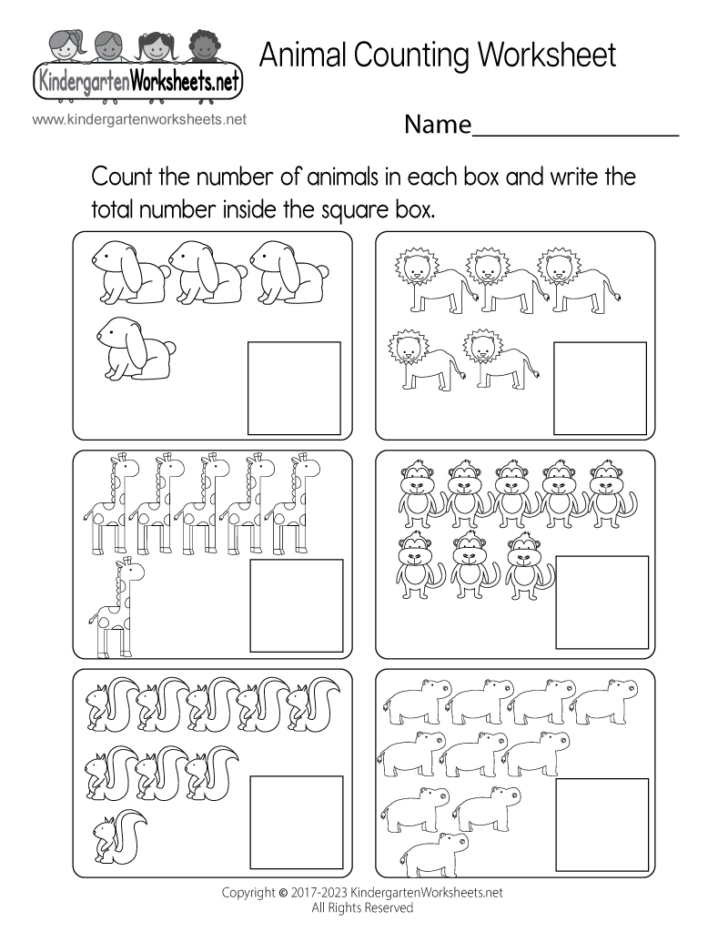 Counting Lesson Worksheet Printable