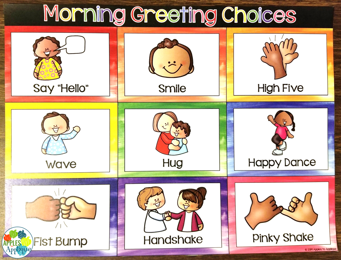 Apples To Applique: Morning Greeting Choices with regard to Morning Greeting Choices Free Printable