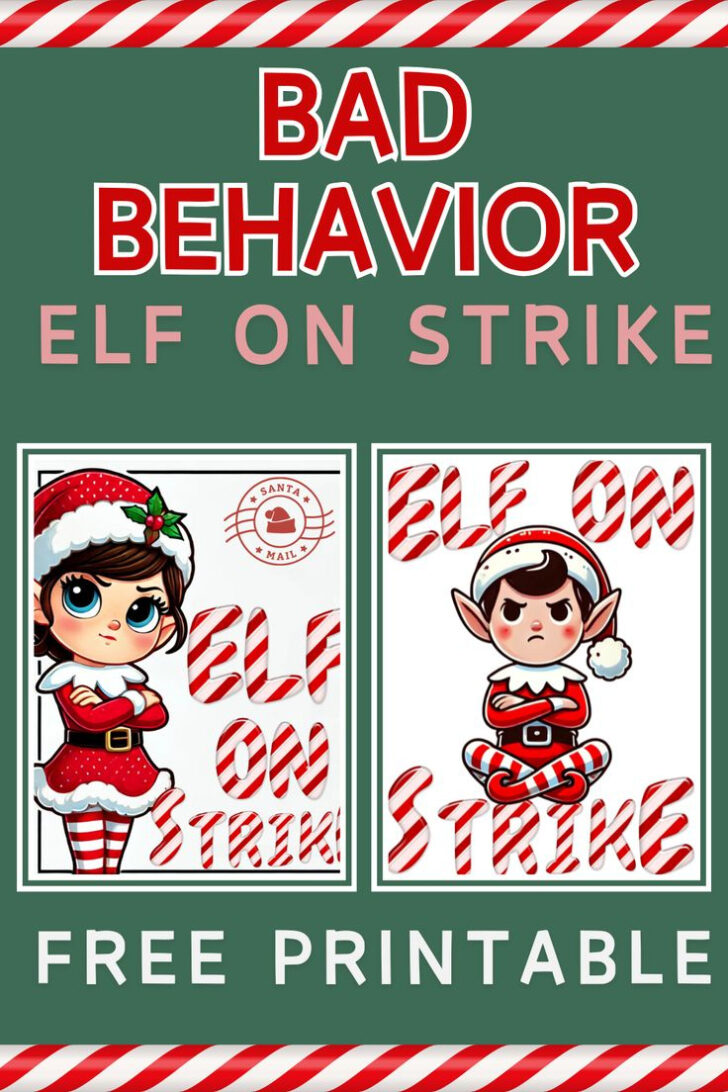 Elf on Strike Printable Free