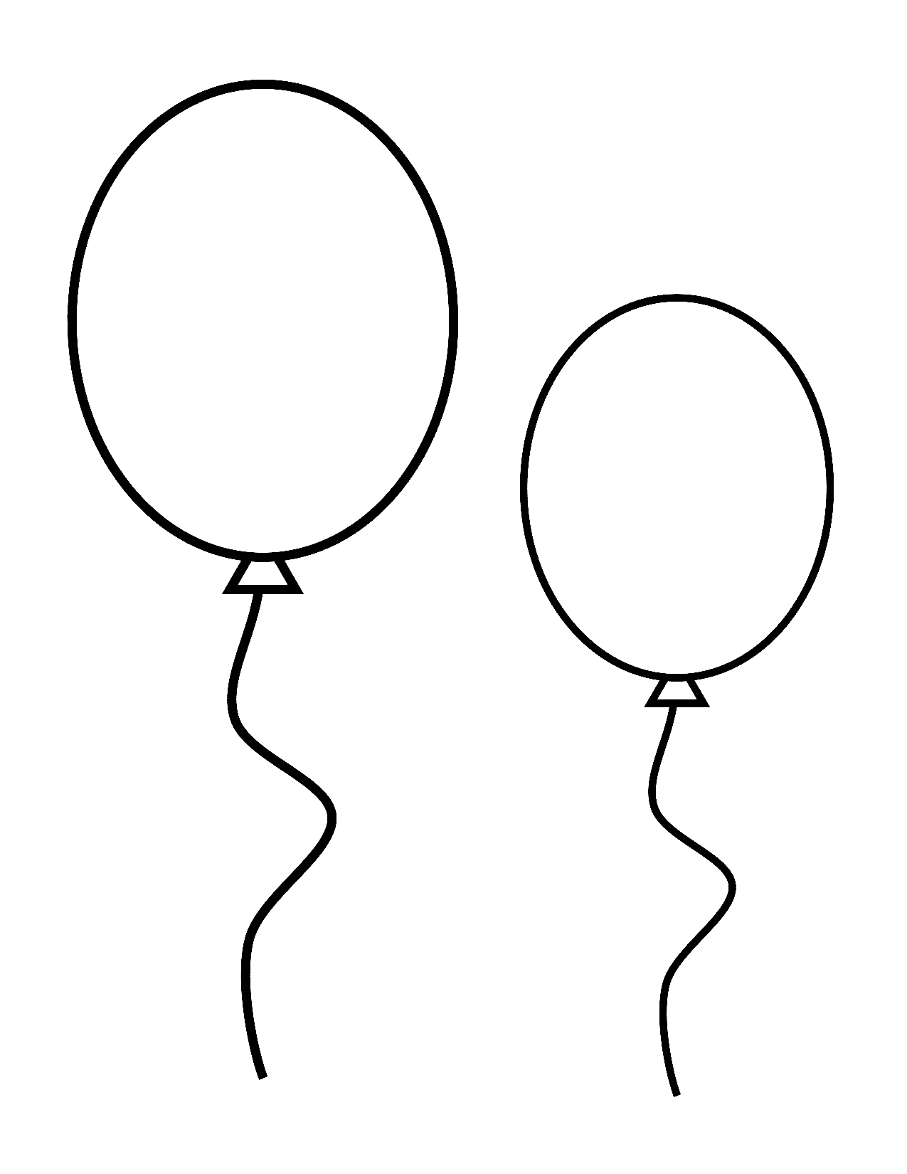 Balloons - Free Printable Template | Planerium for Free Printable Balloons Template