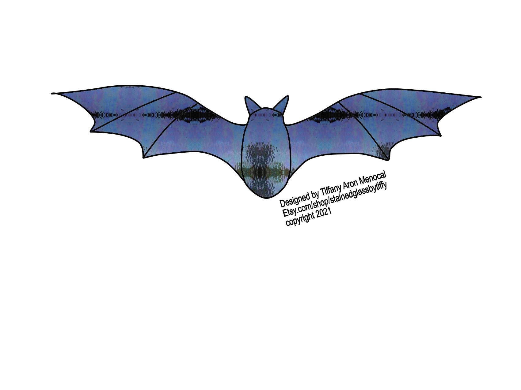 Bat Stained Glass Pattern Digital Download - Etsy Sweden regarding Printable Stained Glass Bat Pattern