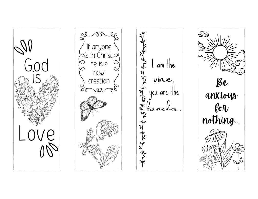 Bible Coloring Bookmarks with Free Printable Bible Bookmarks to Color For Kids