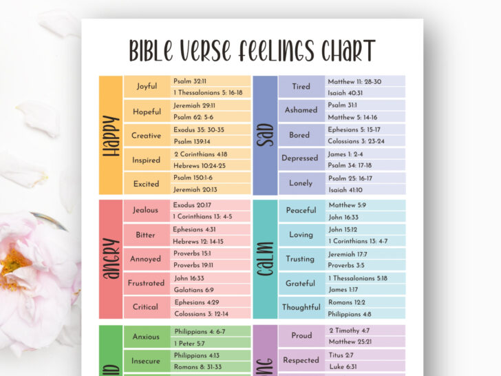 Bible Emotion Wheel Free Printable
