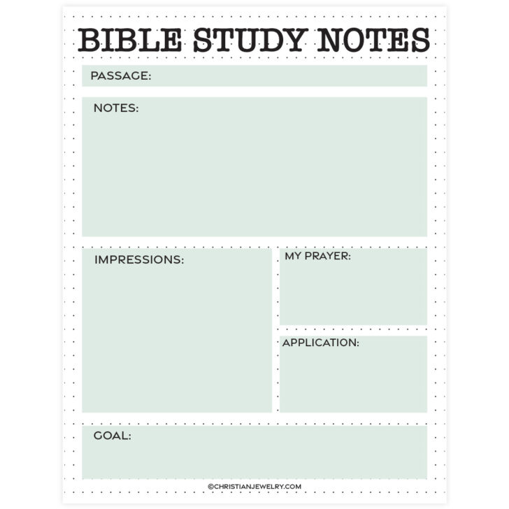 Free Printable Bible Study Sheets