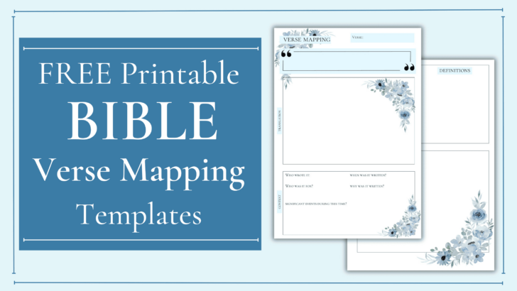 Bible Verse Mapping Free Printables
