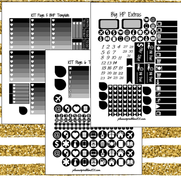 Free Happy Planner Printable Stickers