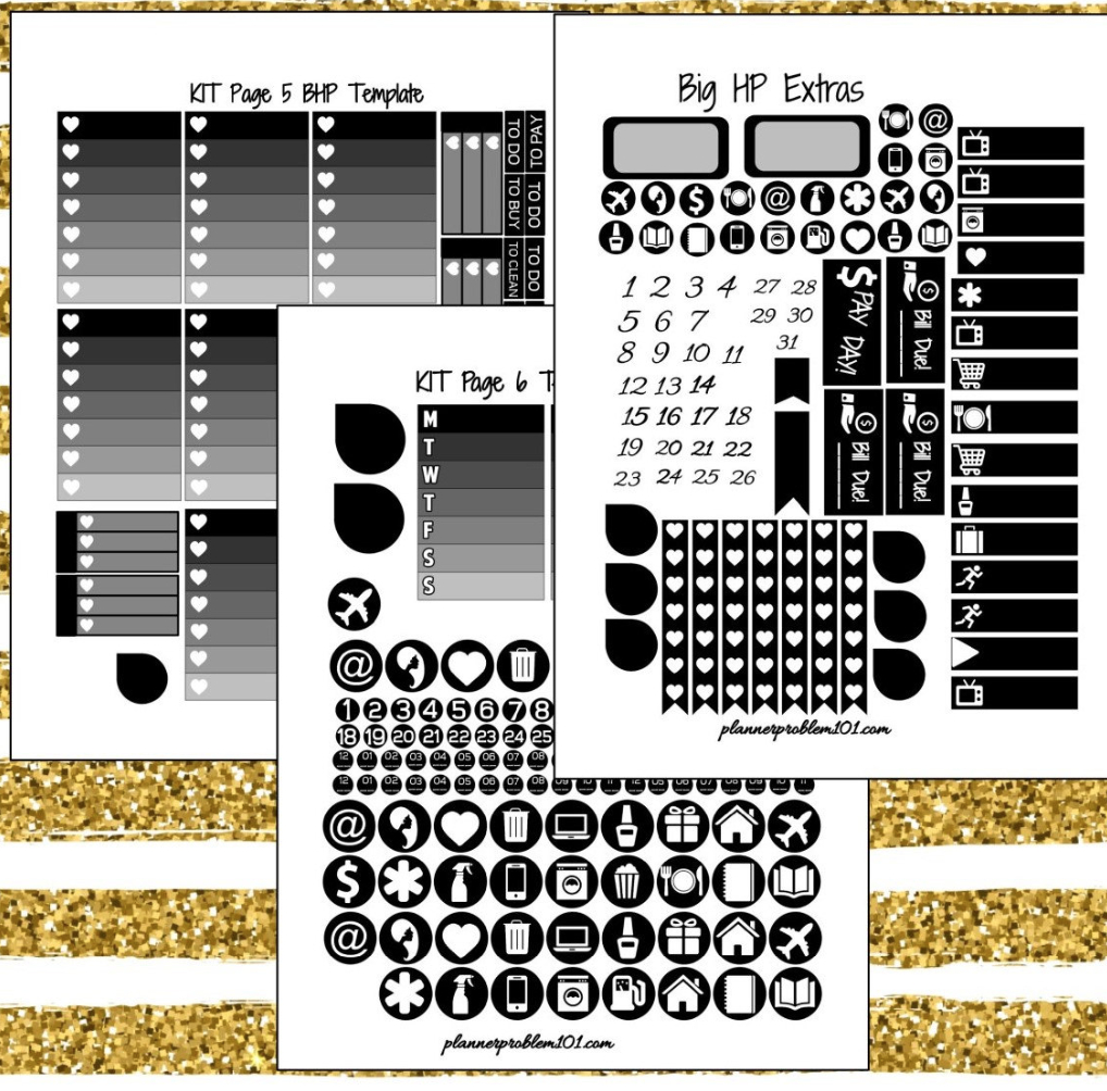 Big Happy Planner Sticker Template! // Free Printable Planner regarding Free Happy Planner Printable Stickers